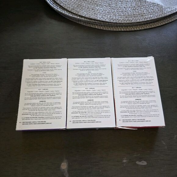 LOT 3  Rit Dye Powder Kelly Green, Yellow & Royal Blue 32 (31.9g) 3-Pack - Picture 3 of 6